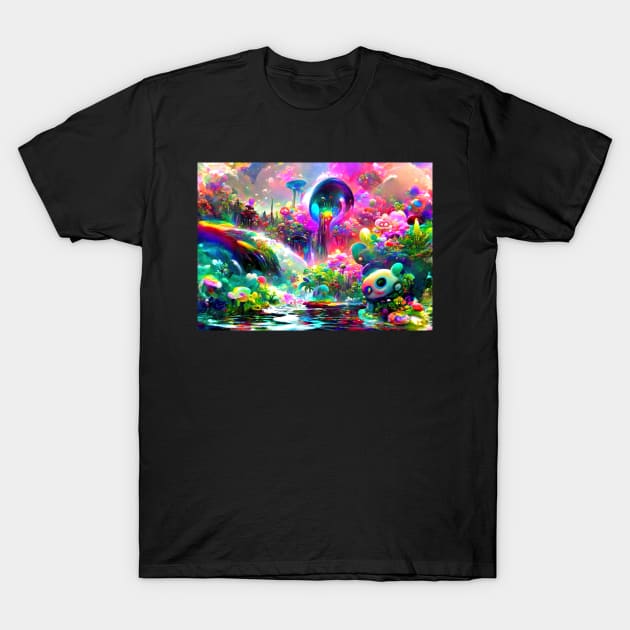 Color Globs | Rainbow Pond T-Shirt by AlexandrAIart